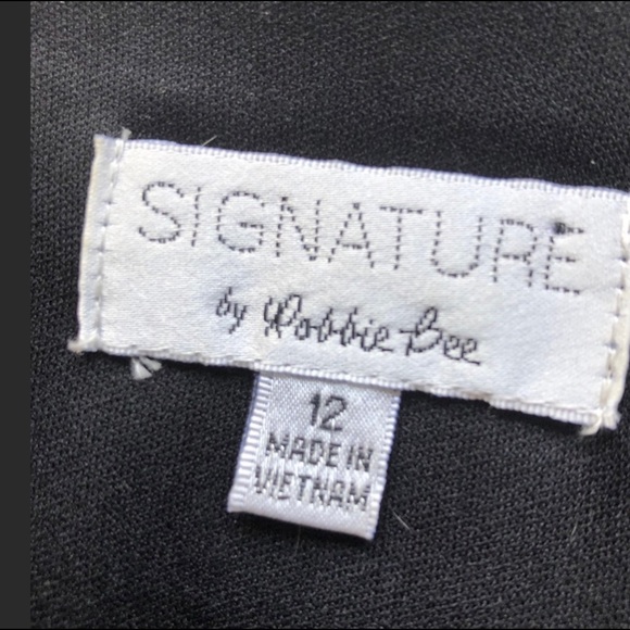 Robbie Bee Black & White Polka Dot Dress Sz 12 - Picture 5 of 7